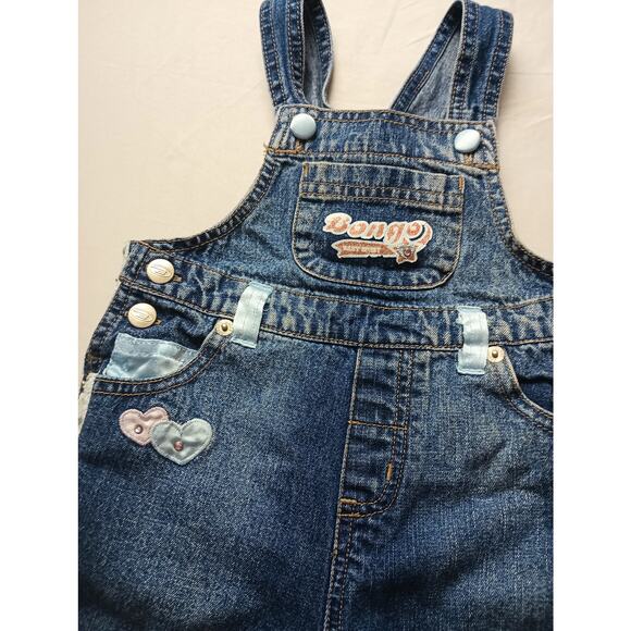 Vintage Bongo Toddler Overalls Girl Infant Size 18 Months Demin 90s - Picture 3 of 6